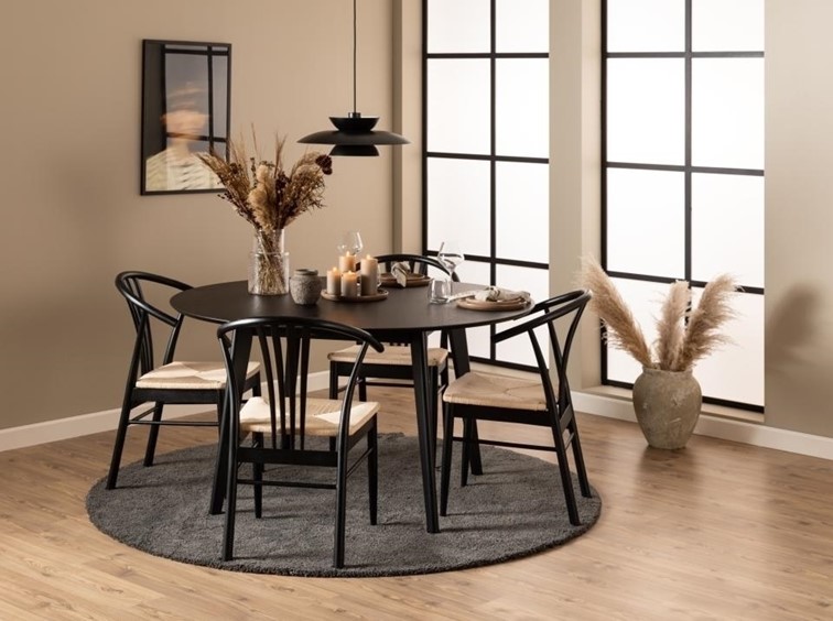 Krzesło YORK Czarny/Naturalny