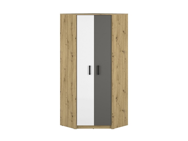 Szafa FINI 13 Biały/Szary/Dąb