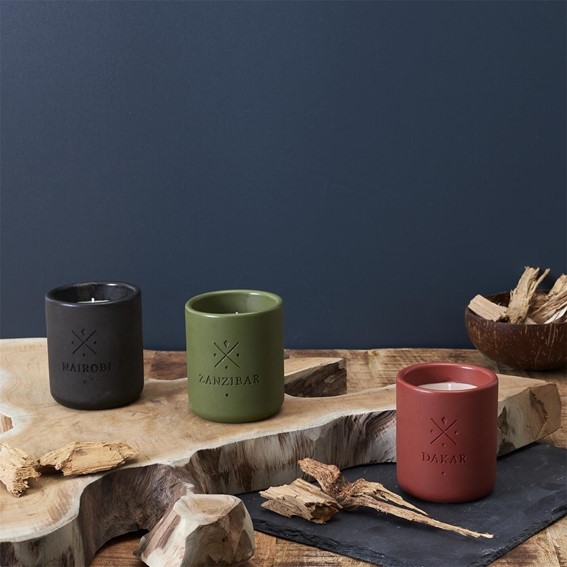Świeca EARTH NAIROBI Szary