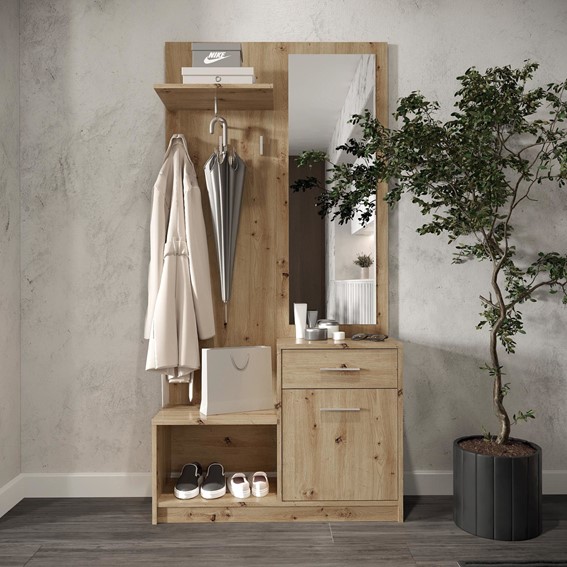 Zestaw Mebli do Przedpokoju PERGO Dąb Artisan