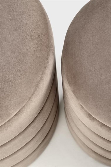 Zestaw 2 Puf PACHO Beżowy