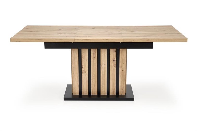 Stół Rozkładany LAMELLO (130-180)x80 Czarny/Dąb Artistan