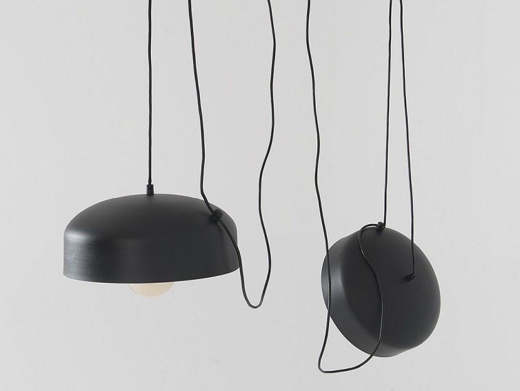 Lampa wisząca POPO FLAT L 2 – czarny