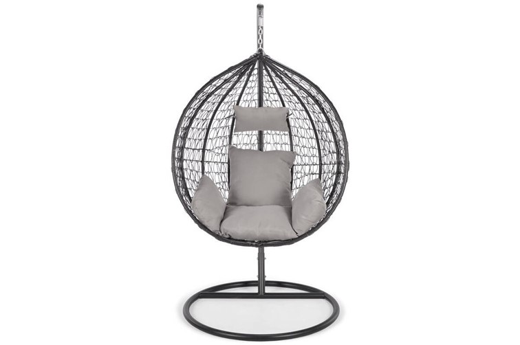 Fotel Wiszący BAHAMA Czarny/Szary