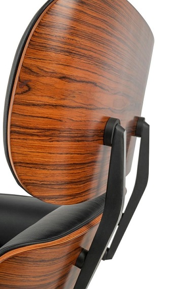 Fotel z Podnóżkiem LOUNGE HM PREMIUM Czarny/Różany