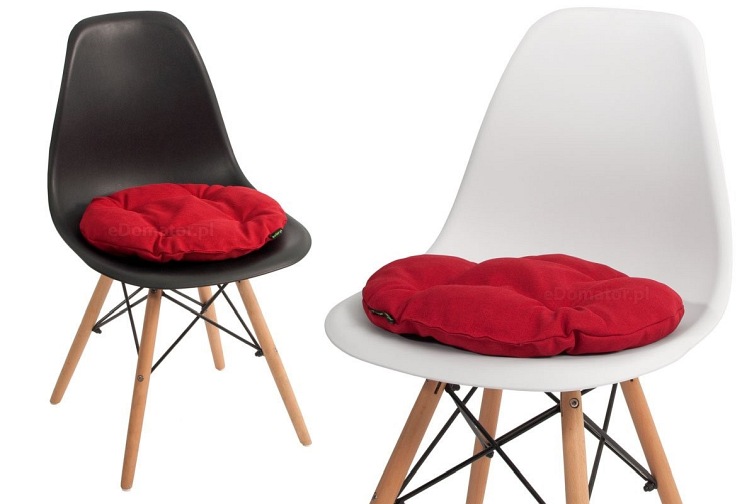 Okrągła Poduszka na Krzesło Ofelia 36cm Czerwony