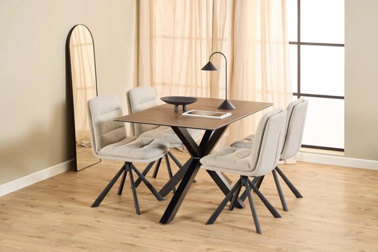 Stół HEAVEN 135x80 Brązowy/Czarny