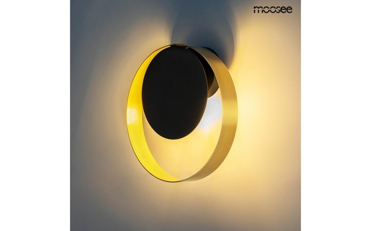 Lampa Ścienna BAND Złoty/Czarny