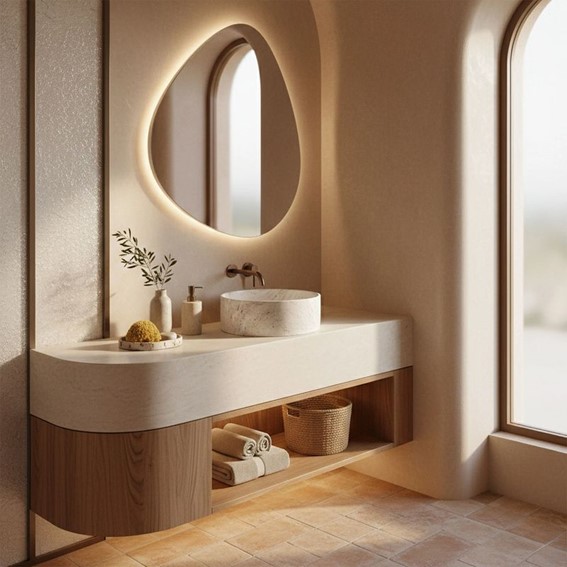 Umywalka Nablatowa DESTINY Biały