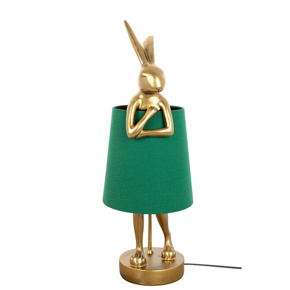 Lampa Stołowa RABBIT 68cm Złoty/Zielony