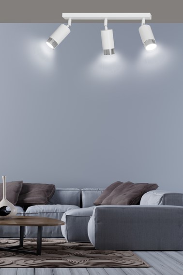 Lampa Sufitowa HIRO 3 Biały/Chrom