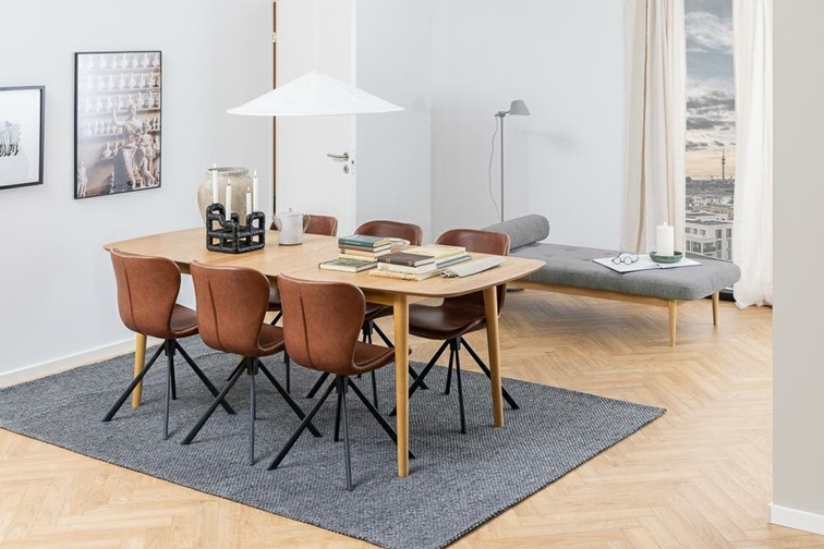 Krzesło BATILDA RETRO CROSS Czarny/Brandy