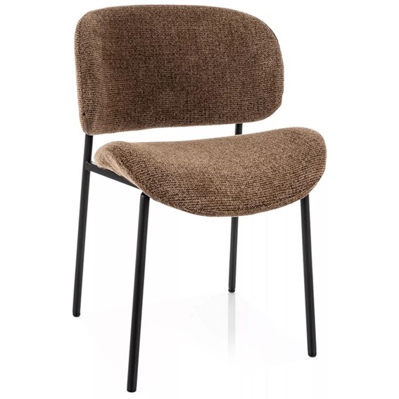 Krzesło KISO Noelle Cappuccino/Czarny Mat