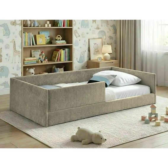 Łóżko LEO Raven 90x180cm Ciemny Beż