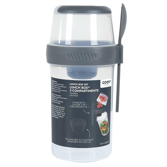 Lunch Box z Trzema Przegródkami Niebieski