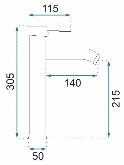Bateria Umywalkowa Wysoka GRAF Chrom
