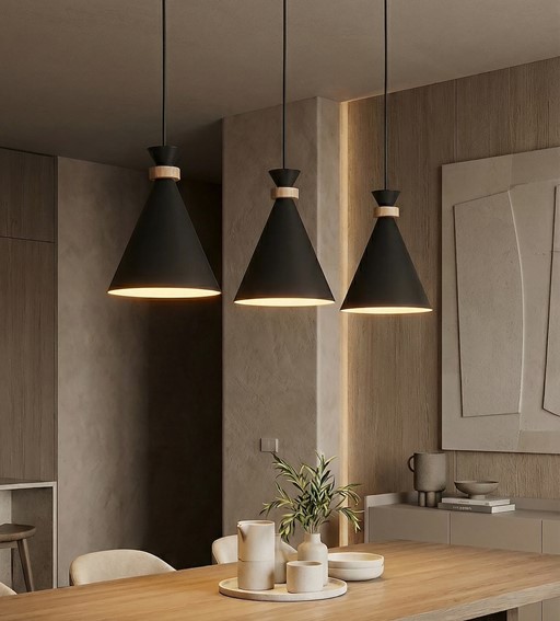 Lampa Wisząca ZERO 3 Czarny