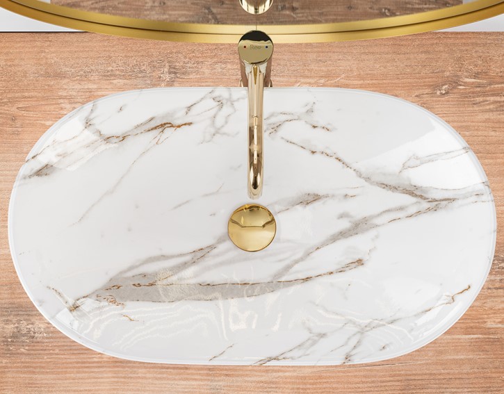 Umywalka Nablatowa ROYAL LAVA Biały