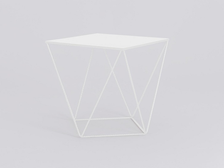 Stolik DARYL METAL 55 Biały