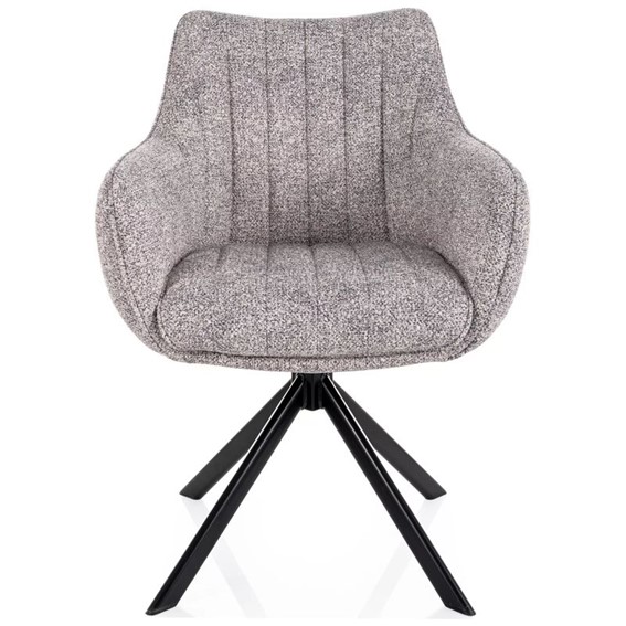 Krzesło AZALIA LEO Jasny Szary/Czarny Mat