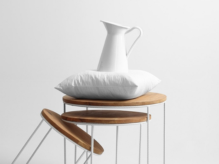 Stół kawowy zestaw TRIOS SOLID WOOD