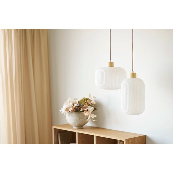Lampa Wisząca ARGALO 30cm Biały/Naturalny