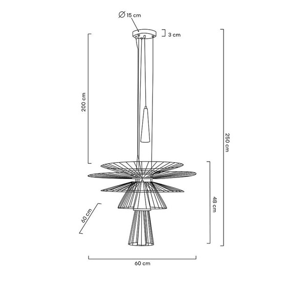 Lampa Wisząca SESTO Czarny