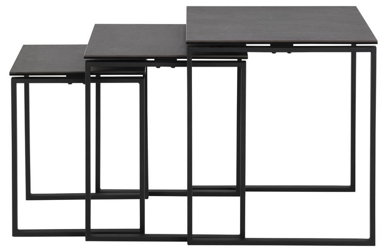 Zestaw Stolików KATRINE Czarny