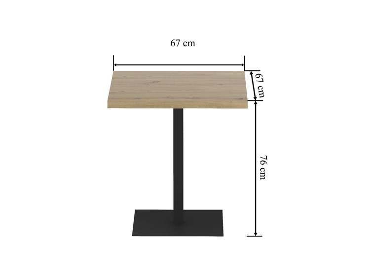 Stół ST(B)-FX 67x67 T Dąb Artisan/Czarny