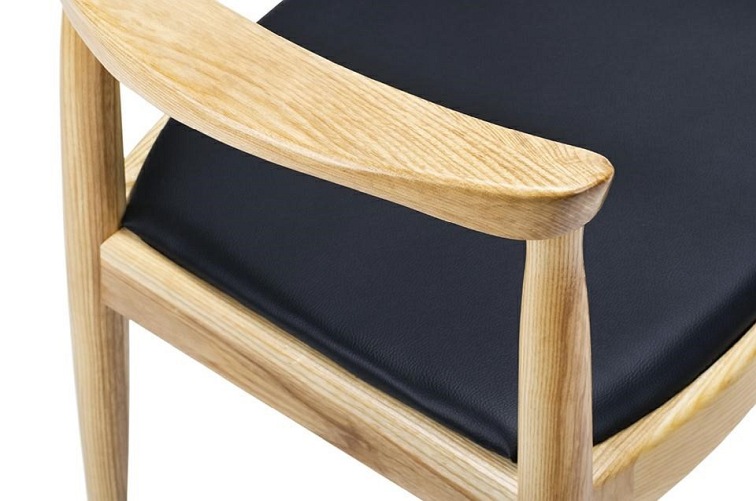 Krzesło KENNEDY Naturalne Jesion/Ekoskóra