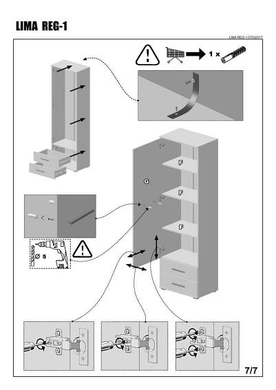 Regał LIMA REG1 Dąb Sonoma/Biały