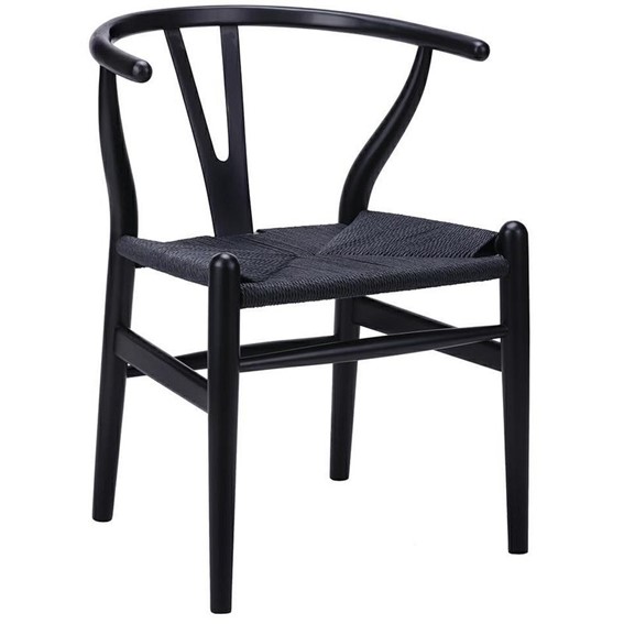 Krzesło WISHBONE Czarne/Czarne