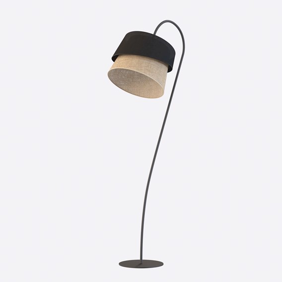 Lampa Podłogowa CANVA LP1 Czarny/Naturalny