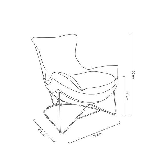 Fotel OTILIA STAND VELVET Czarny