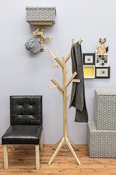 Wieszak Stojący DAIKI TREE Beżowy