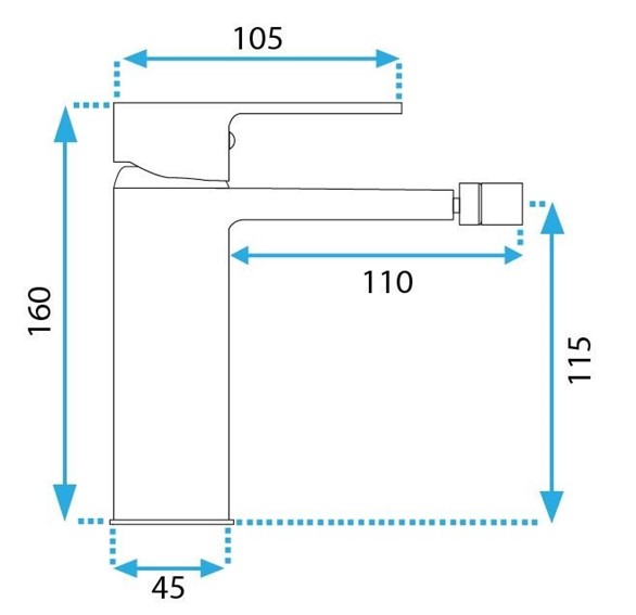 Bateria Bidetowa ARGUS Czarny