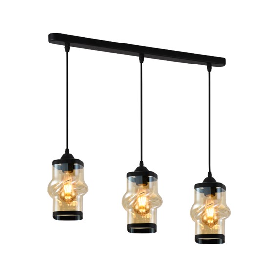 Lampa Wisząca ZAIN 3L Czarny