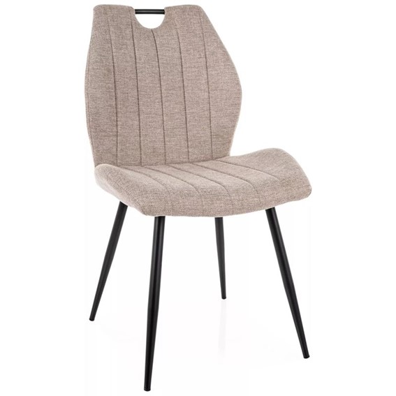 Krzesło ARCO BREGO Jasny Beż/Czarny Mat