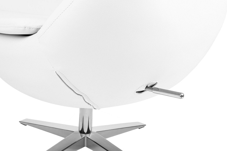 Fotel EGG Szeroki PU Biały