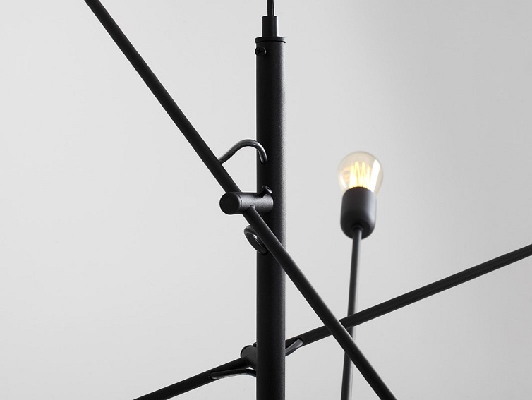 Lampa wisząca TWIGO 6 – czarny