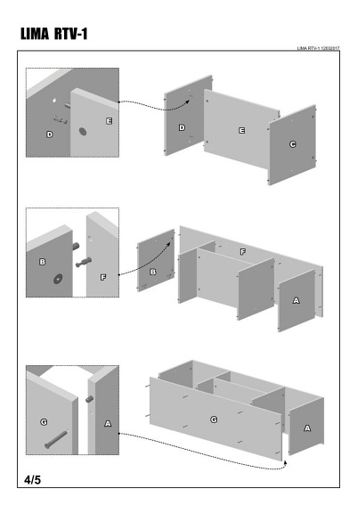 Szafka RTV LIMA RTV1 Dąb Sonoma/Biały