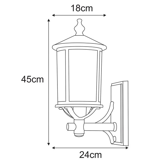 Kinkiet Zewnętrzny MIAMI K-8220 Czarny