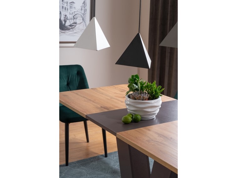 Stół Rozkładany PLATON (136-176)x80 Brąz/Dąb Wotan