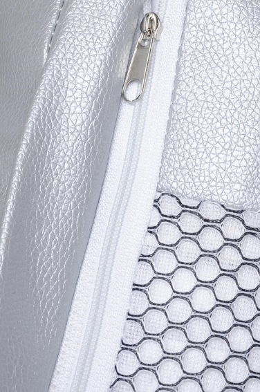 Fotel BUBBLE STAND 2 Poduszka Srebrna Ekoskóra