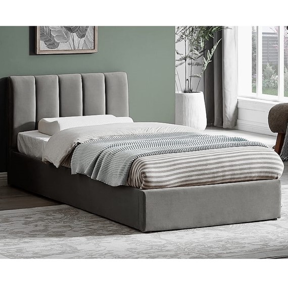 Łóżko MONTREAL Velvet 90x200 Szary Tap. 192