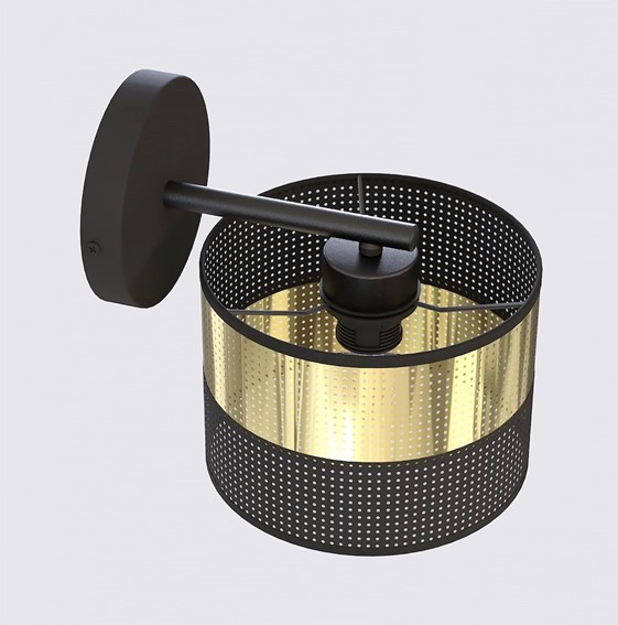 Kinkiet LUX K1 Czarny/Złoty