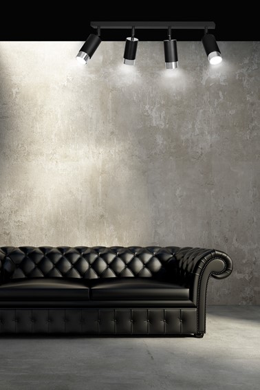 Lampa Sufitowa HIRO 4 Czarny/Chrom