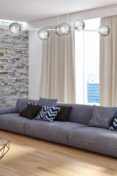 Lampa Wisząca ROSSI 6 Biały/Grafitowy