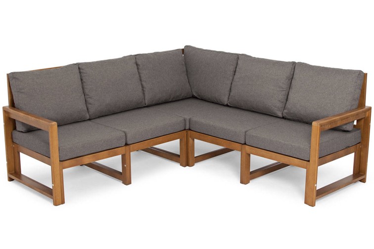 Zestaw Ogrodowy MALTA 5-Osobowy Brązowy/Grafitowy