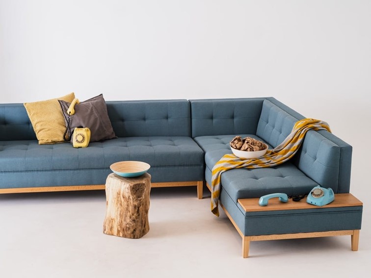 Narożnik by-TOM SHELF Prawy Topaz/Naturalny